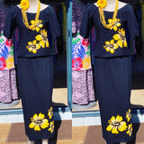 Tifa o le Moana - Black/Yellow Hibiscus