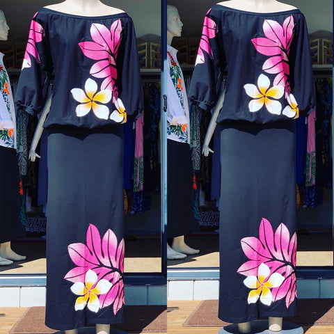 Tifa o le Moana - Black/Hibiscus